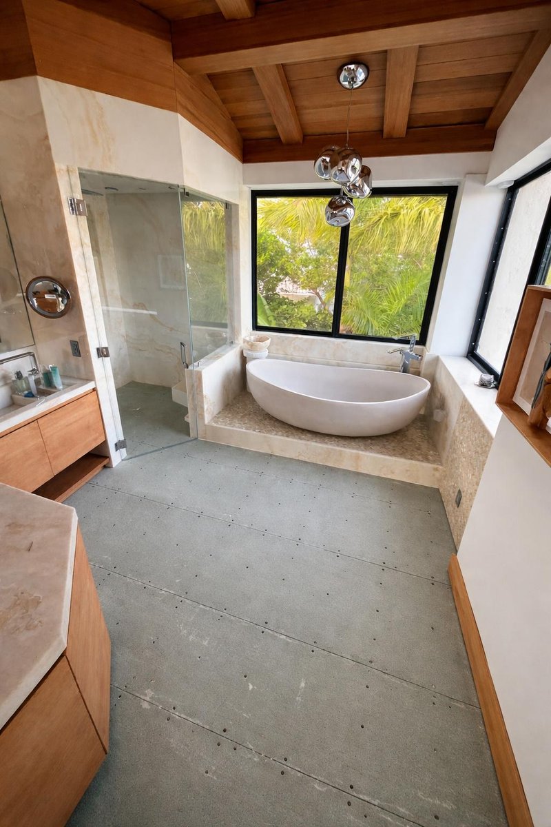 After - Luxury bathroom seamless SpanPan floor